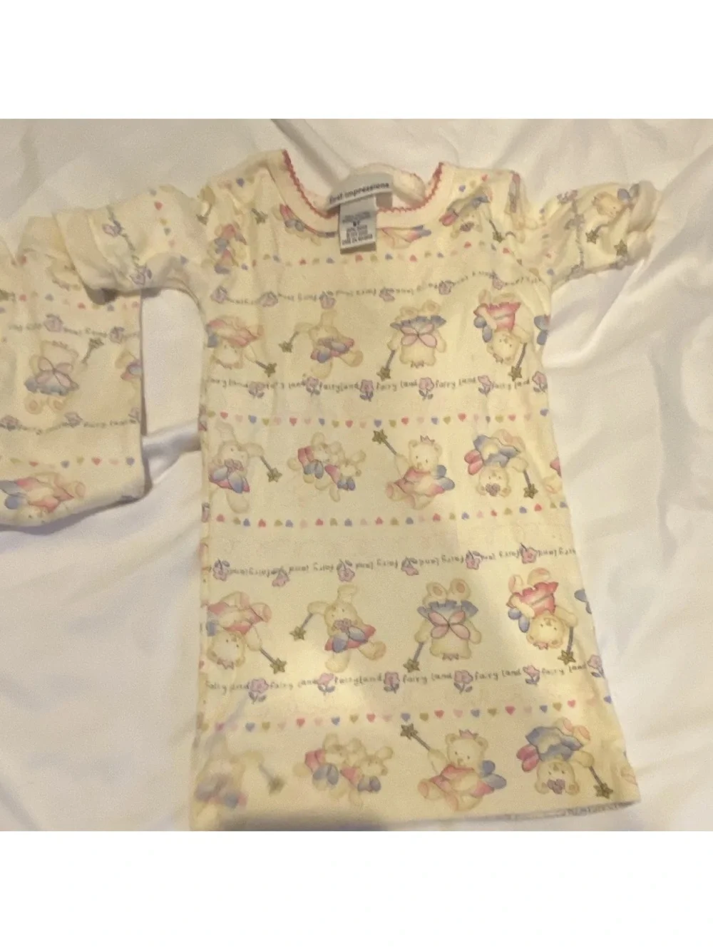 First Impressions Cream Floral Character Pajama Set